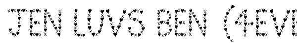 Jen Luvs Ben (4ever) font preview